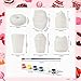 LovesTown Squeeze Toys 6 PCS Food Paintable Squishies Make Your Own squishies DIY Painting Kit for Girls and Boys Christmas Gift Birthday Holiday Favor Craft - Image 4