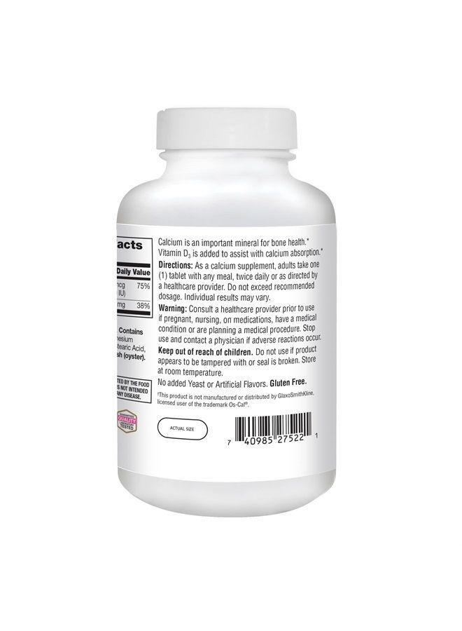 21st Century Vitamins Calcium 500 Plus Extra D Caplets, 400 Count - Image 3