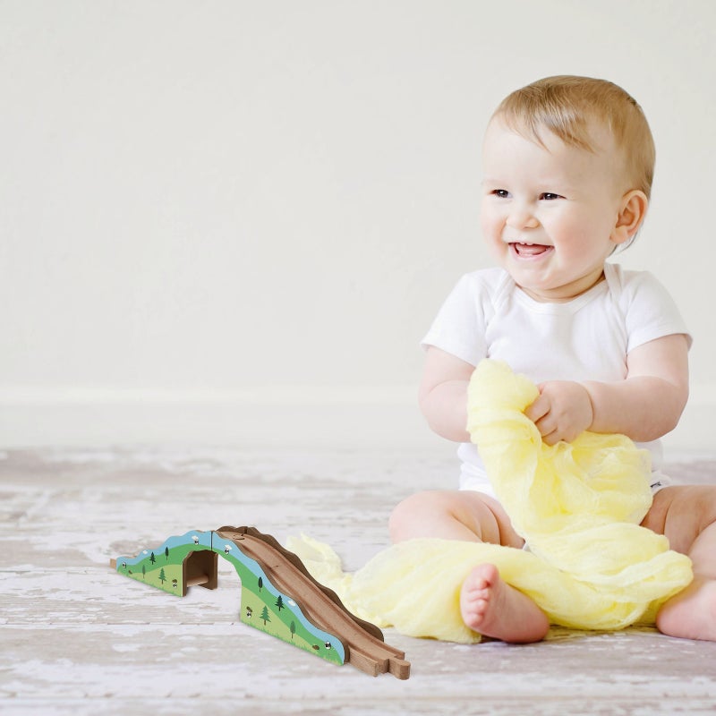 🧸 نموذج جسر قطار خشبي متين لتطوير الإدراك وللعب الأطفال - Image 5