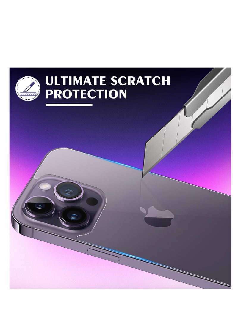 [3 Pack] Screen Protector for iPhone 14 Pro Max, iPhone 14 Pro Max Front and Back Screen Protector,iPhone 14 Pro Max Camera Protector Anti-Fingerprint/Scratch for iPhone 14 Pro Max (6.7 inch) - Image 2