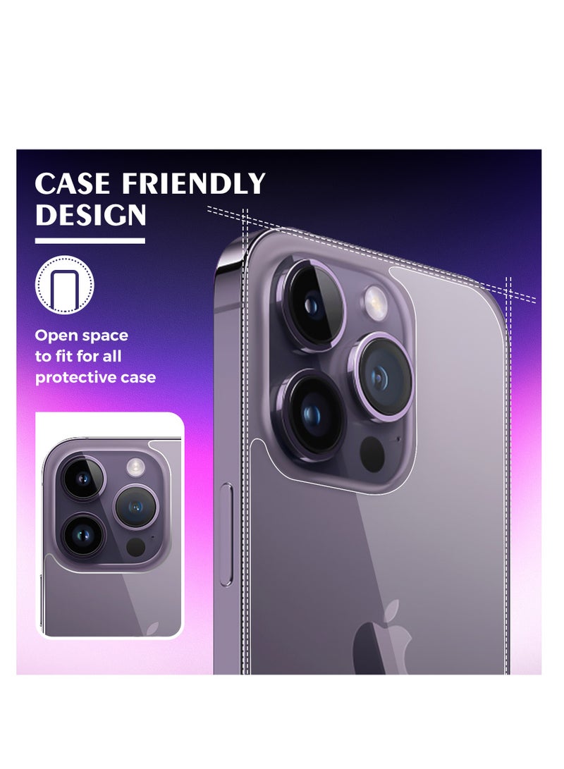 [3 Pack] Screen Protector for iPhone 14 Pro Max, iPhone 14 Pro Max Front and Back Screen Protector,iPhone 14 Pro Max Camera Protector Anti-Fingerprint/Scratch for iPhone 14 Pro Max (6.7 inch) - Image 4