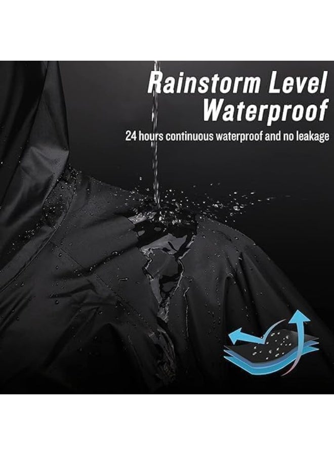 ChicAbode Rain Coat for Unisex Adult, Lightweight Reusable Oxford Cloth Rain Poncho, Packable Safety Raincoat, with Waterproof Shoe Cover, Breathable and Comfortable, for Outdoor Activities - Image 5