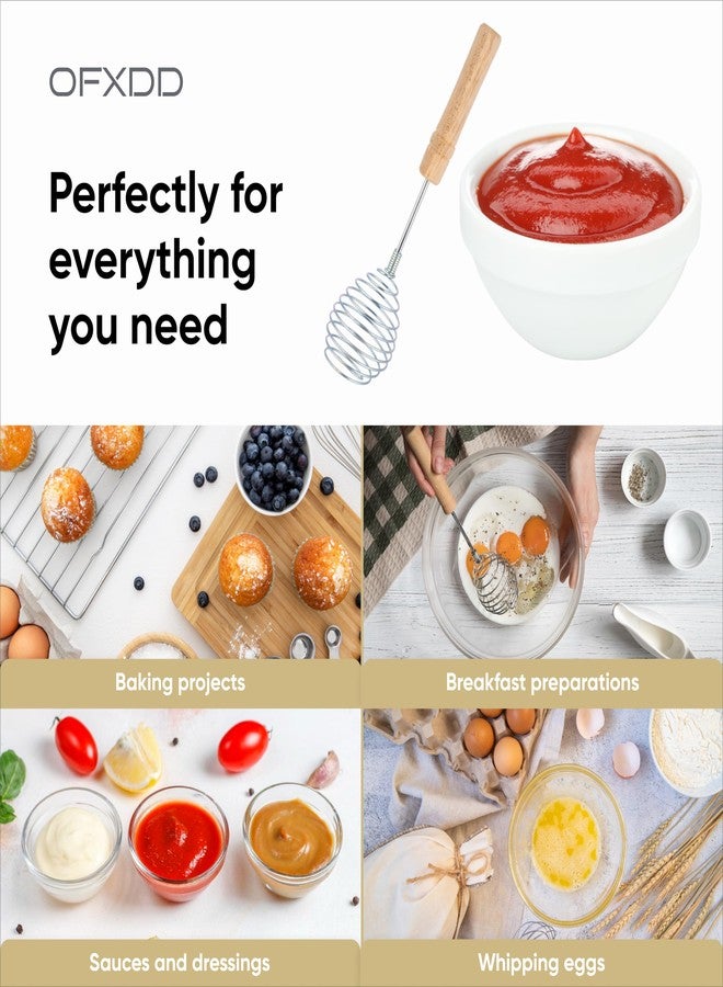 OFXDD Wire Egg Whisk - Whisks Easy Whipper - Stainless Steel Coil - Clean Hand - Whip Whisker - Image 4