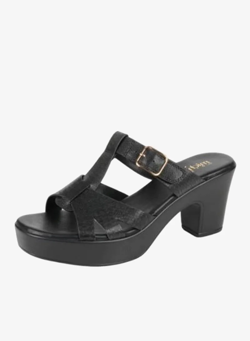 092-2887 Michelle Morgan Ladies Block Heel Sandals 314RJ852 Black