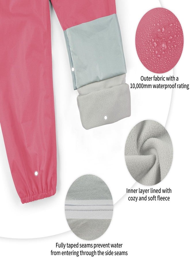 Dreammonkey Kids Snow Pants - Waterproof, Fleece Lined, Windproof & Thermal Insulated Ski/Snow Play Pants for 2T-14Y, Pink, 10 Years - Image 4
