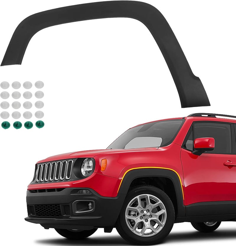FIONE Front Wheel Arch Fender Flares for 2015-2022 Jeep Renegade - Left Driver Side Trim Moulding - Image 1