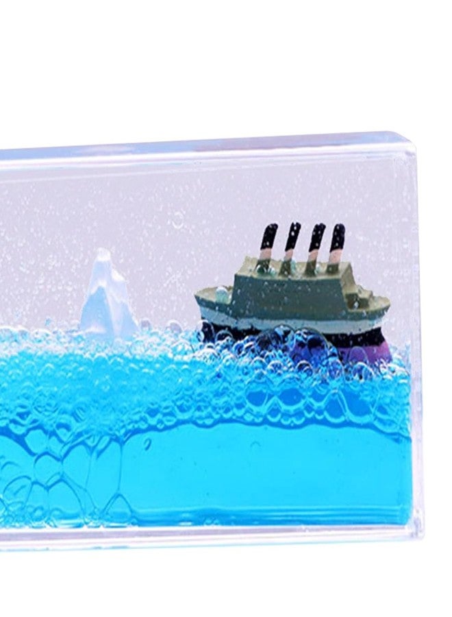 Hemzex Unsinkable Titanic Simulator Toy - Wavey Boat in a Box, Liquid Wave Cruise Fluid Ship Decoration, Ornament for Car, Paperweight, Desk Toy & Gift - Image 4