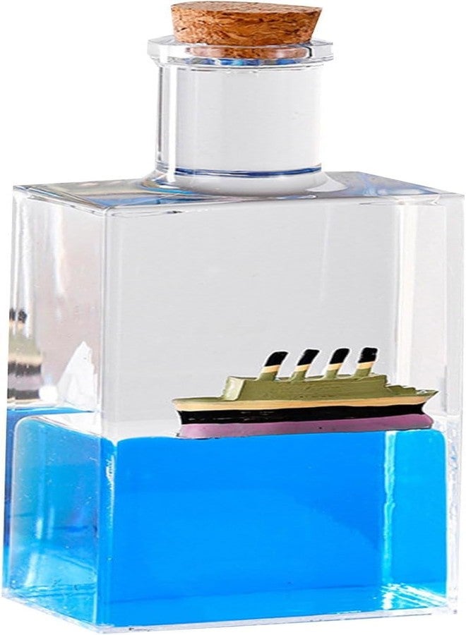 Hemzex Unsinkable Titanic Simulator Toy - Wavey Boat in a Box, Liquid Wave Cruise Fluid Ship Decoration, Ornament for Car, Paperweight, Desk Toy & Gift - Image 3