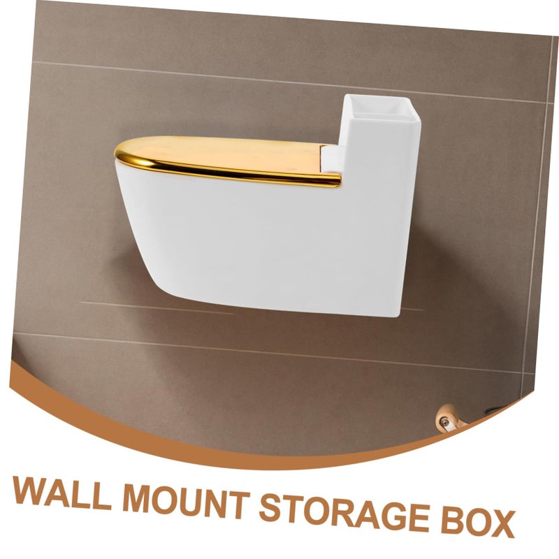 4 Pack Toilet Shaped Ashtray Wall Mounted Bathroom Holder Cute Decorative Fireproof Ash Tray - Image 3