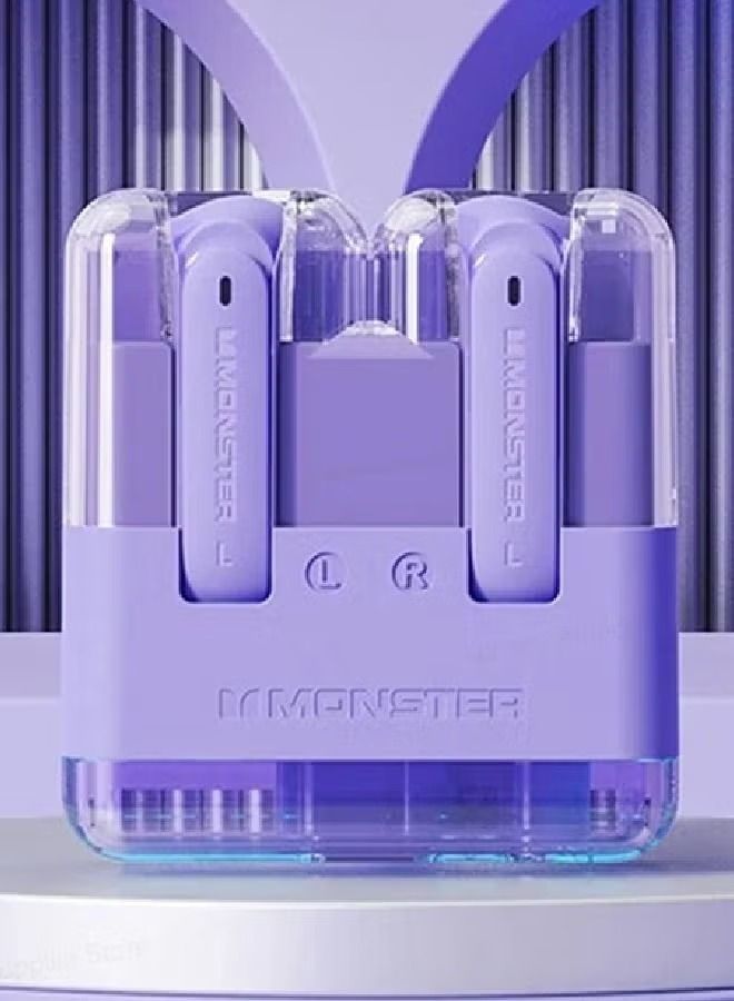 Monster Bluetooth 5.3 TrueWireless Earbuds XKT12 Purple