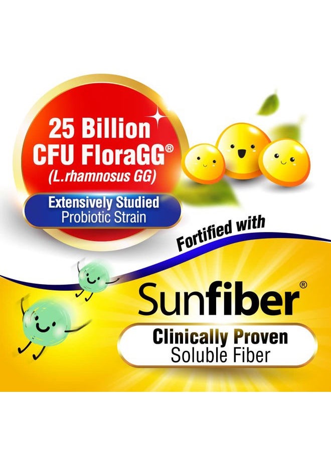 LABO Nutrition - FloraGG, Lactobacillus Rhamnosus GG 25 Billion CFU Active Probiotics & Sunfiber Prebiotic Fiber Supplement, Support Healthy Intestinal, Immune Health| Delayed Release & Gluten Free 60s - Image 1