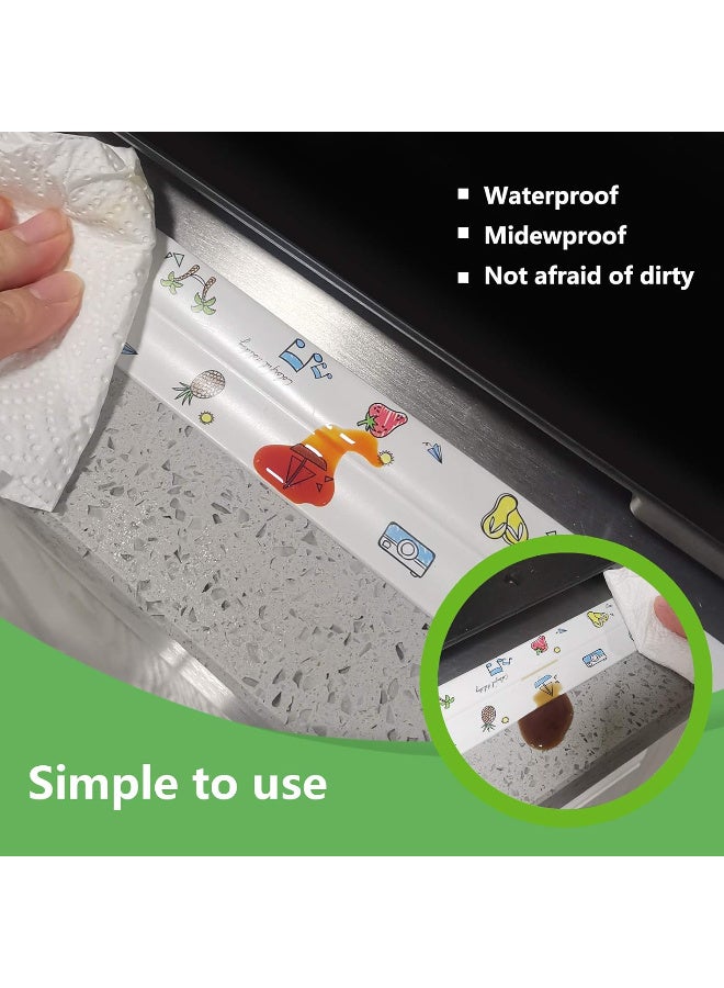 PVC Self-Adhesive Waterproof Caulk Strip (1.5" x 10.5 Ft) | Moldewproof Sealing Tape for Kitchen Sinks, Bathtub, Countertops & Toilet Edges | Easy Application with Cartoon Design - Image 4