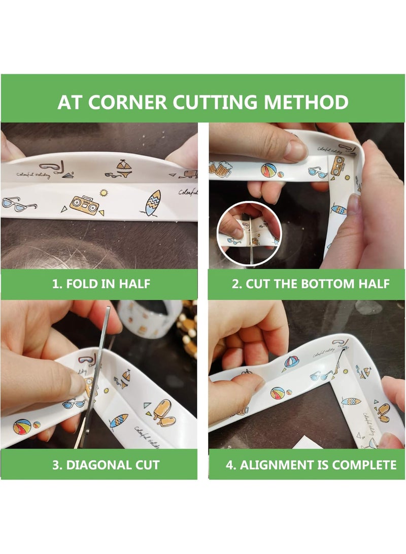 PVC Self-Adhesive Waterproof Caulk Strip (1.5" x 10.5 Ft) | Moldewproof Sealing Tape for Kitchen Sinks, Bathtub, Countertops & Toilet Edges | Easy Application with Cartoon Design - Image 3