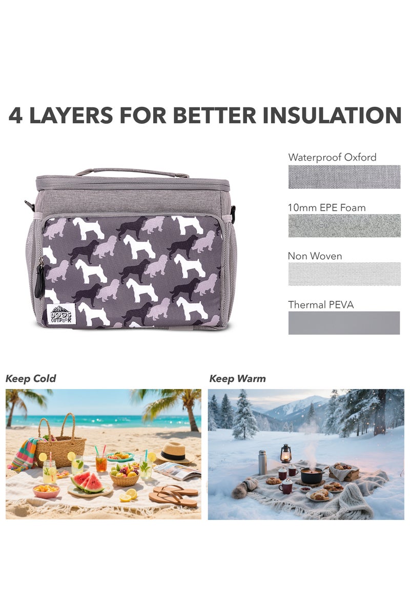 Biggdesign Heat Insulated Lunch Bag 10L, Thermal Lunch Bag, Waterproof and Leakproof Insulated Lunch Bags for Men and Women, Picnic Cooler Bags, Adult Lunch Bags - Image 5