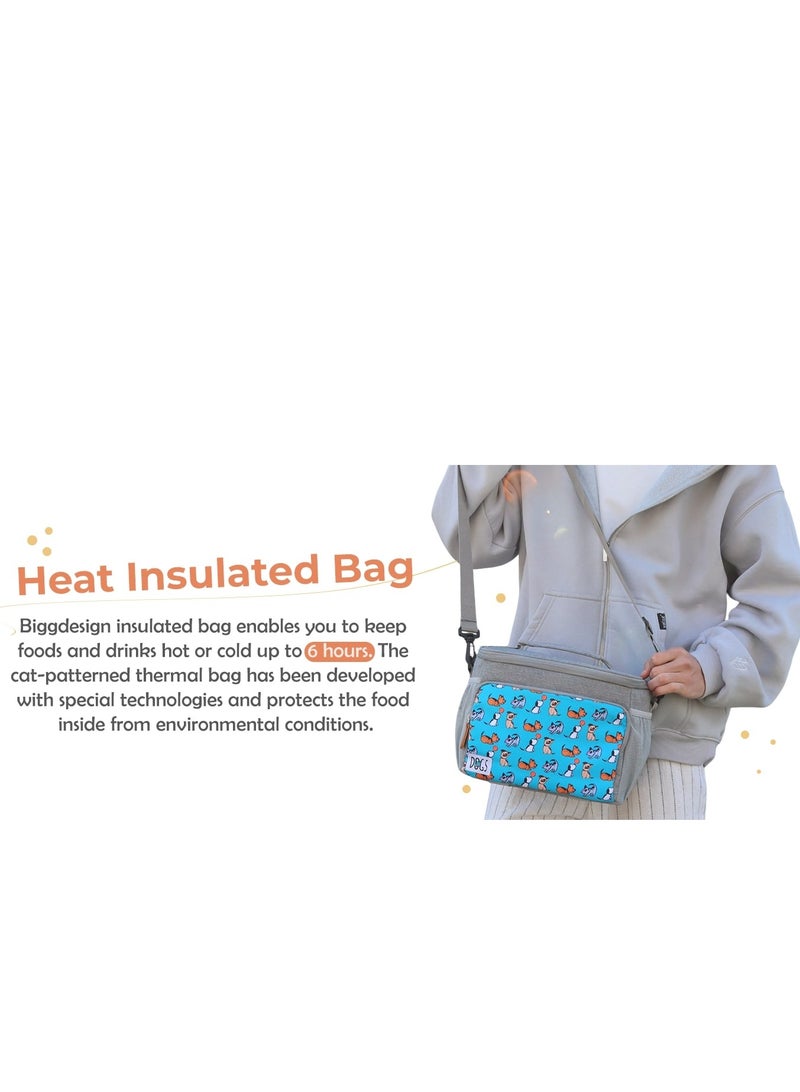 Biggdesign Biggdesign Dogs Waterproof and Leakproof Heat Insulated Lunch Bag, Grey  - Image 5