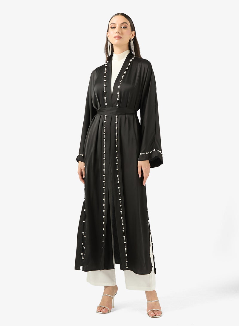 Khizana Basic Open Abaya - Image 1