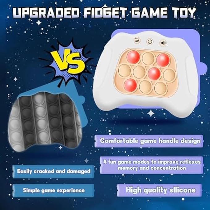 FIDGETS TOYS, FUN STRESS & ANXIETY RELIEF GAMES, HANDHELD GAME LIGHT BUBBLE PUZZLE TOYS FOR KIDS TEENS ADULTS DECOMPRESSION - Image 5
