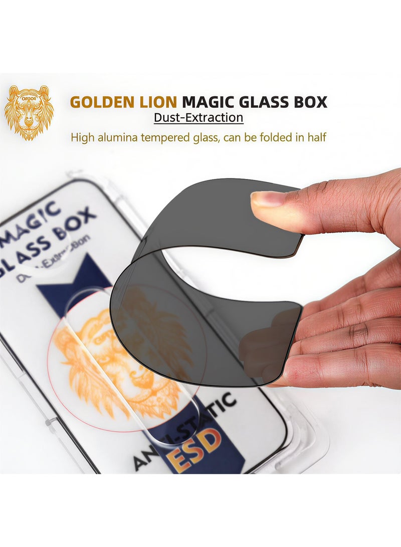 ESD Privacy Tempered Glass for iPhone 17 Pro Max - Magic Glass Box Easy Installation - Anti-Spy Full Cover - Image 5