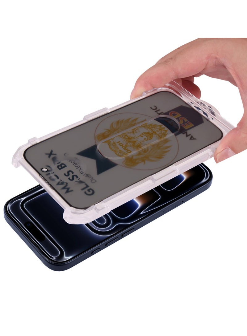 ESD Privacy Tempered Glass for iPhone 17 Pro Max - Magic Glass Box Easy Installation - Anti-Spy Full Cover - Image 2