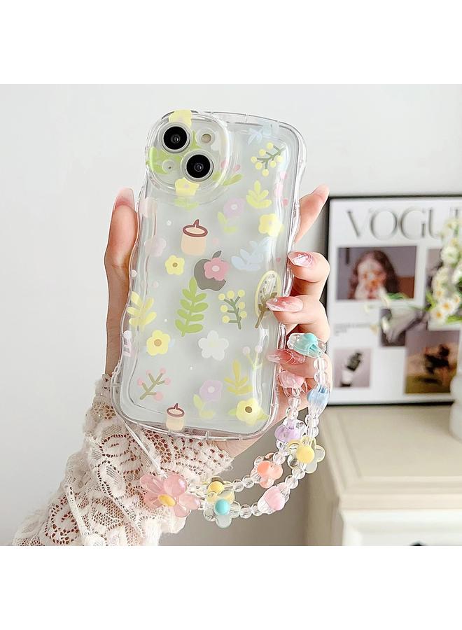 S-TOP Case For iPhone 11 Pro Max Small Floral Phone Case with Bracelet - Image 1