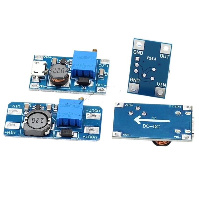 وحدة محول MT3608 DC DC لتعزيز الجهد 2A قابل للتعديل خطوة تصعيد من 2V 24V إلى 5V 9V 12V 28V 5 قطع - Image 5