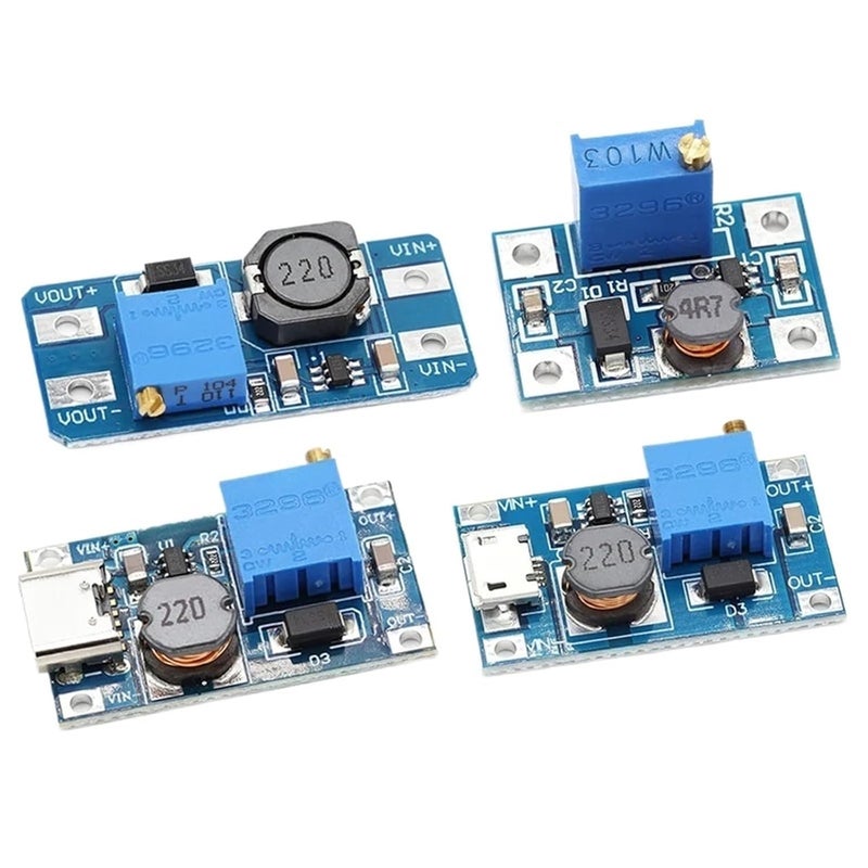 وحدة محول MT3608 DC DC لتعزيز الجهد 2A قابل للتعديل خطوة تصعيد من 2V 24V إلى 5V 9V 12V 28V 5 قطع - Image 3