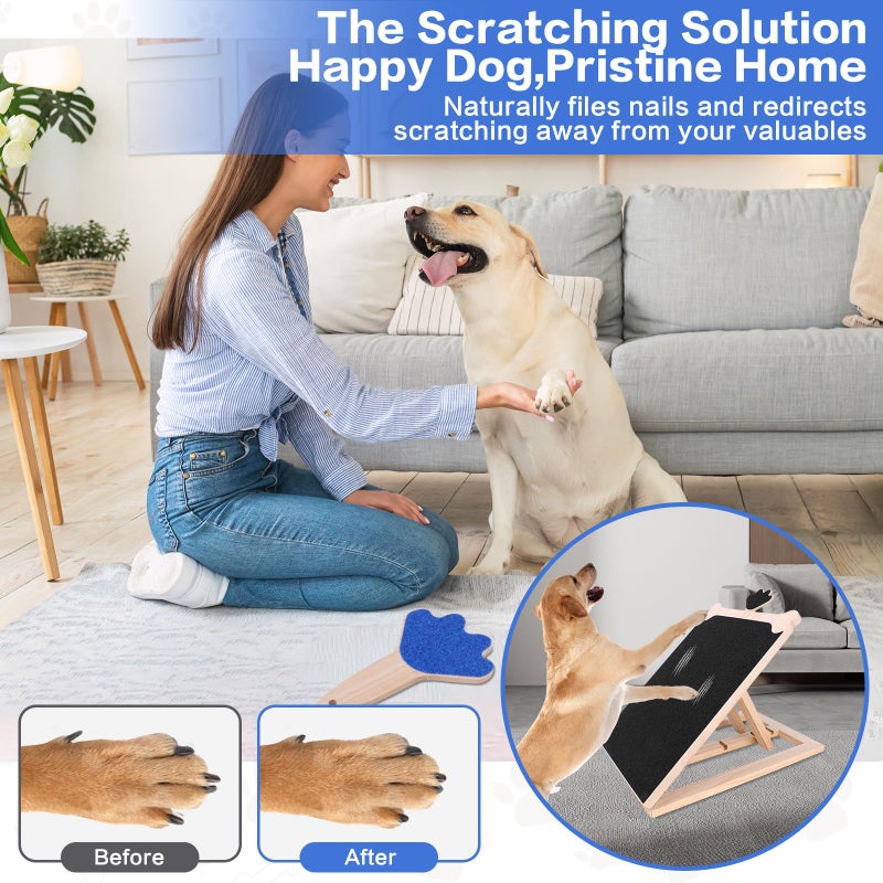 FL Falatier Dog Scratch Board for Nails, Adjustable Nail Filing Board with Mini Handheld Scratch Pad, Dog Nail File Alternative to Clippers and Grinders, Stress-Free at-Home Nail Care - Image 5
