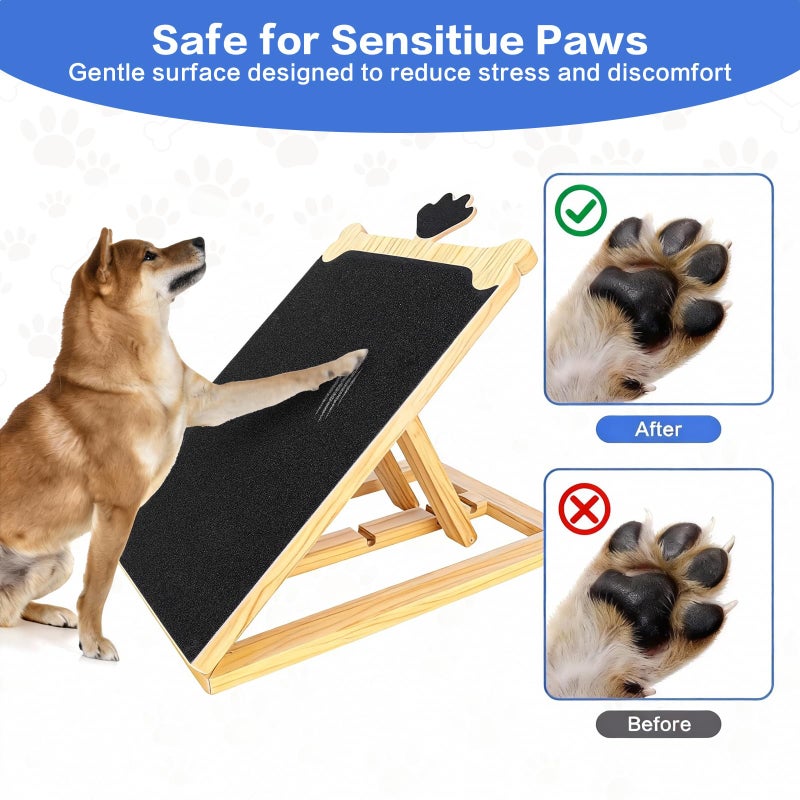 FL Falatier Dog Scratch Board for Nails, Adjustable Nail Filing Board with Mini Handheld Scratch Pad, Dog Nail File Alternative to Clippers and Grinders, Stress-Free at-Home Nail Care - Image 3