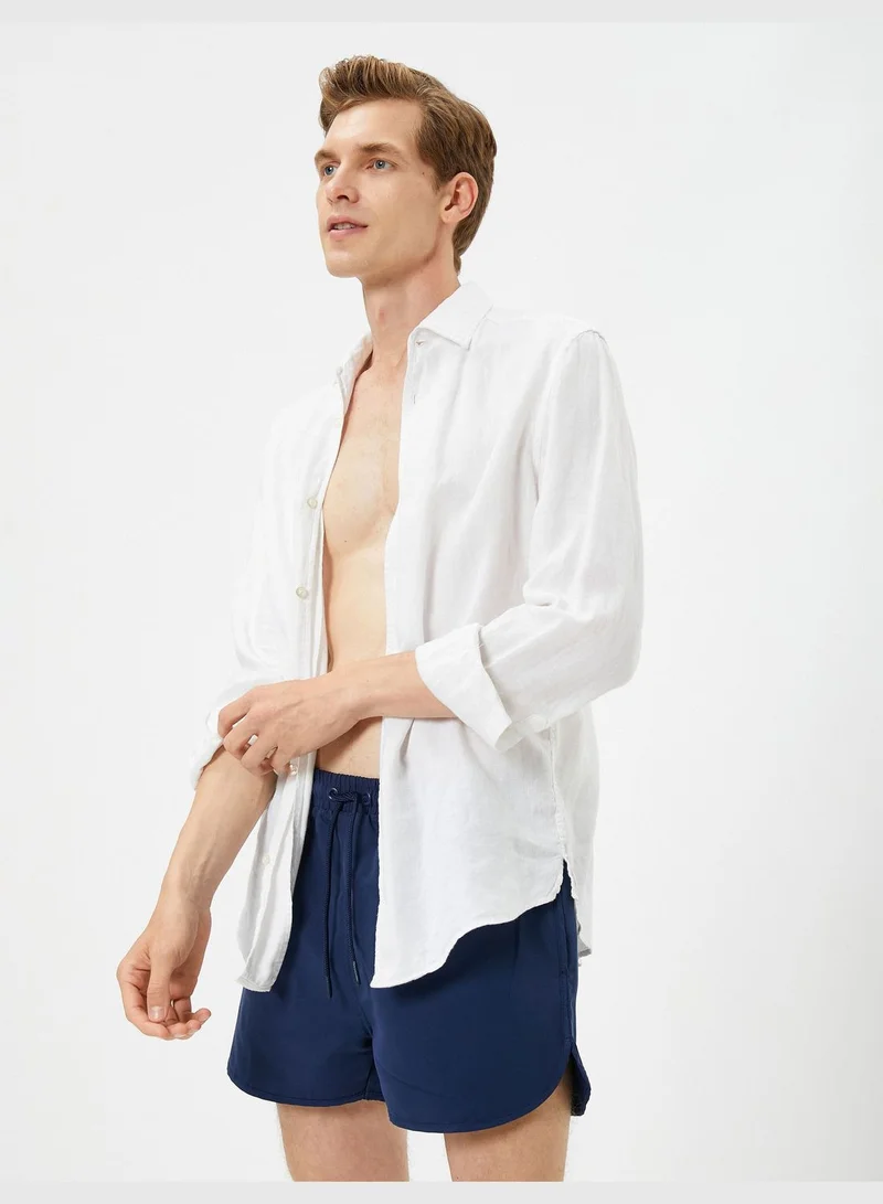 KOTON Drawstring Pocket Detail Short Swim Trunk