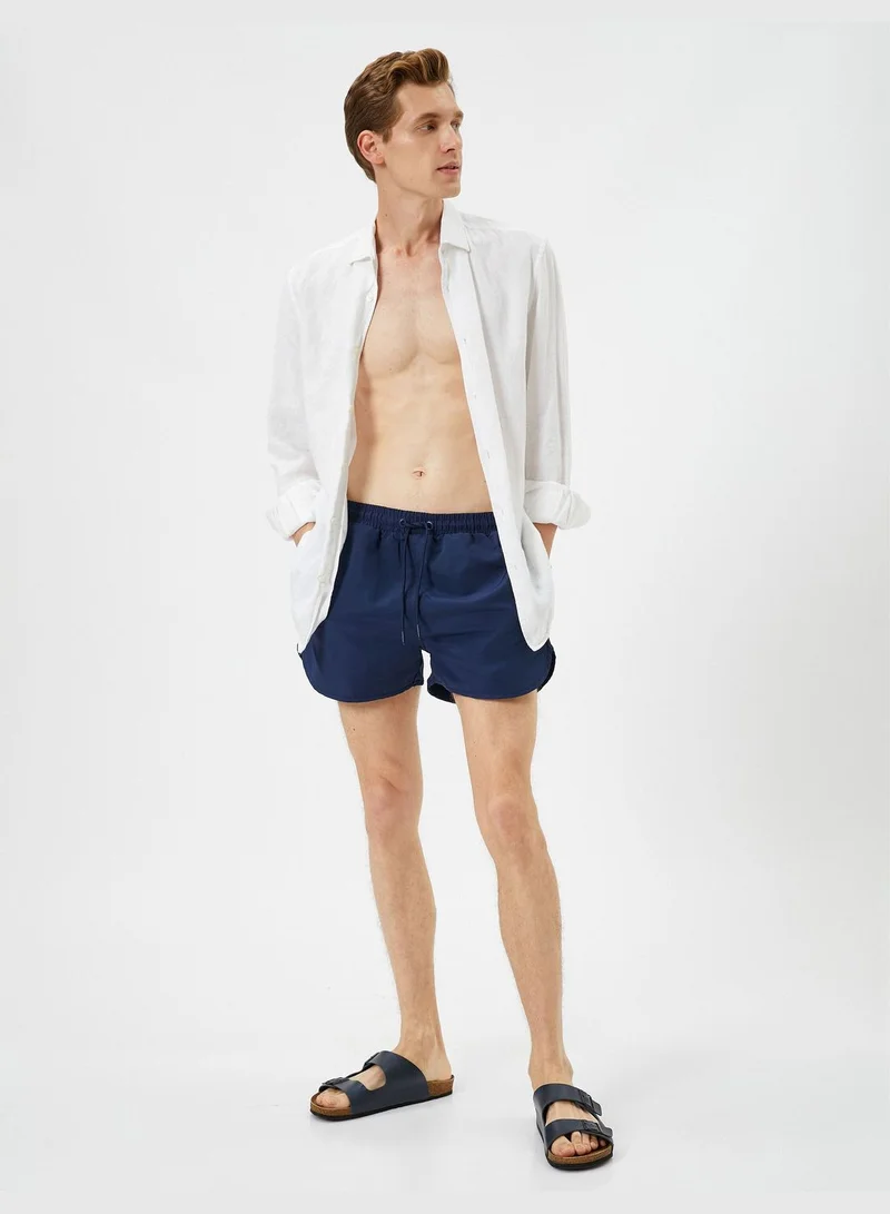 KOTON Drawstring Pocket Detail Short Swim Trunk