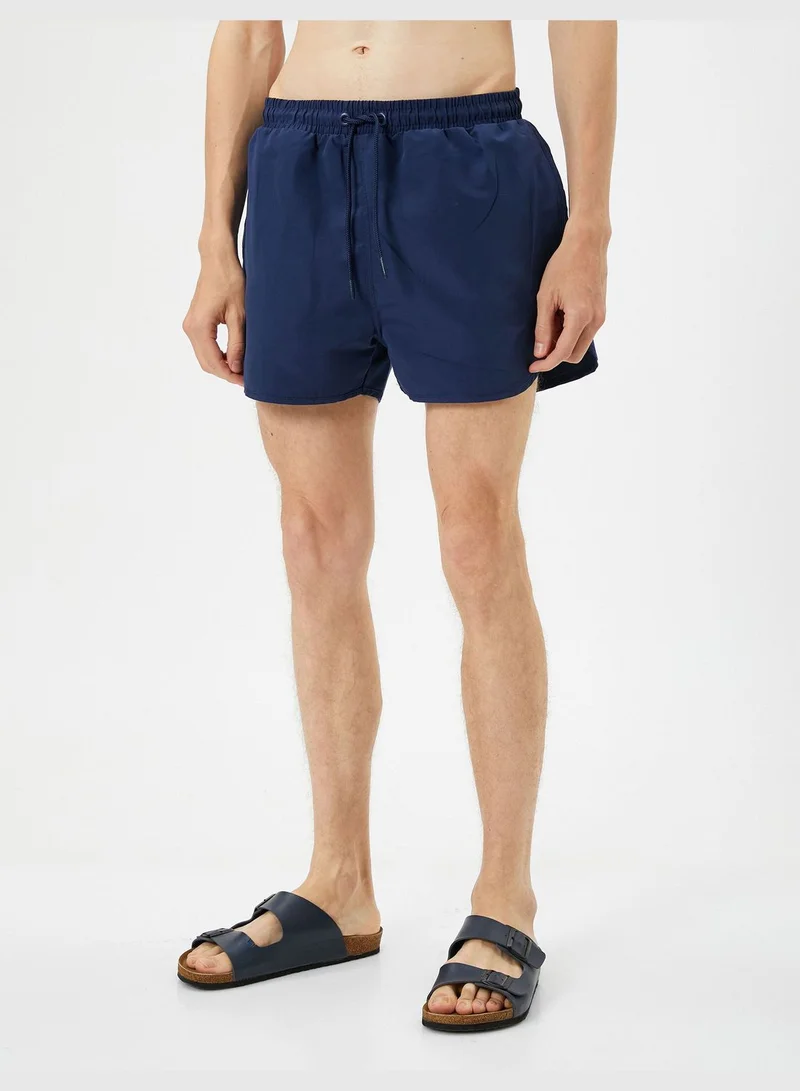 KOTON Drawstring Pocket Detail Short Swim Trunk