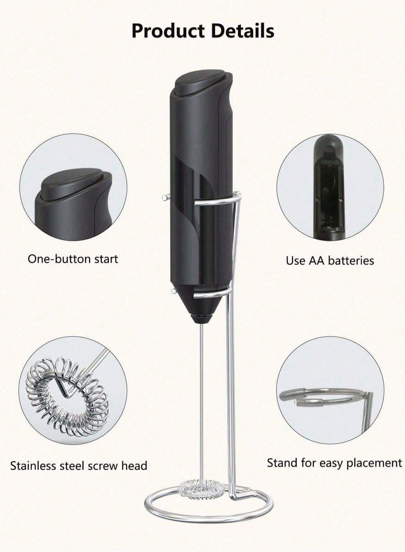 بيتشو رغوة الحليب المحمولة مع حامل خلاط مشروبات خفق كهربائي محمول لقهوة الماتشا والشوكولاتة الساخنة فرابيه لاتيه - Image 4