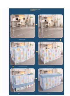 Y&D Bed Canopy Tents Curtain Blackout Curtain Single Bed Tent Curtain Student Shading Cloth Bed Canopy Mosquito Net Student Sleep Privacy Protection  - Image 5