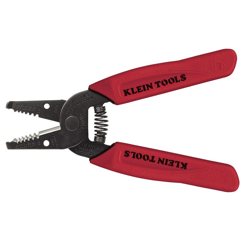 Klein Tools 11046 Wire Stripper, Wire Cutter for 16-26 AWG Stranded wire, Compact Nose with Precision-ground Stripping Holes, Made in USA - Image 1