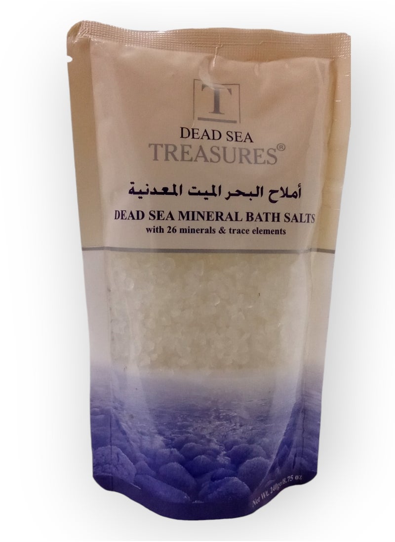 DEAD SEA treasures - Dead Sea mineral bath salts, white, 240 grams - Image 1
