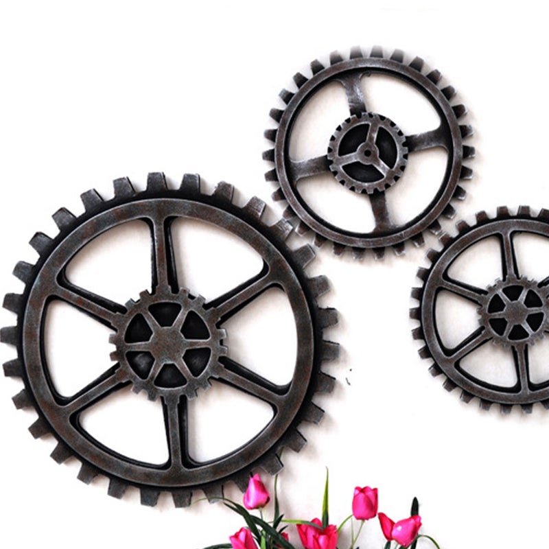 4 pcs Retro Gears Wall Hanging Decor for Home Office Living Room - Image 5