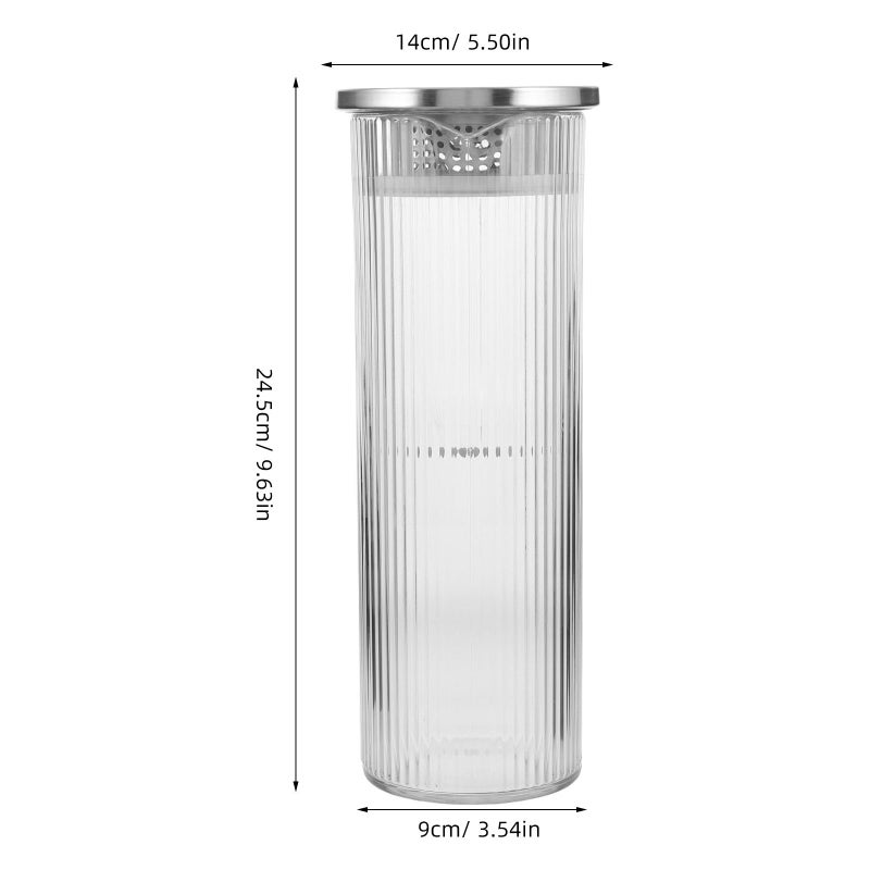 1000ml Water Pitcher with Handle Lid Spout for Homemade Juice Iced Tea Lemonade - Image 3