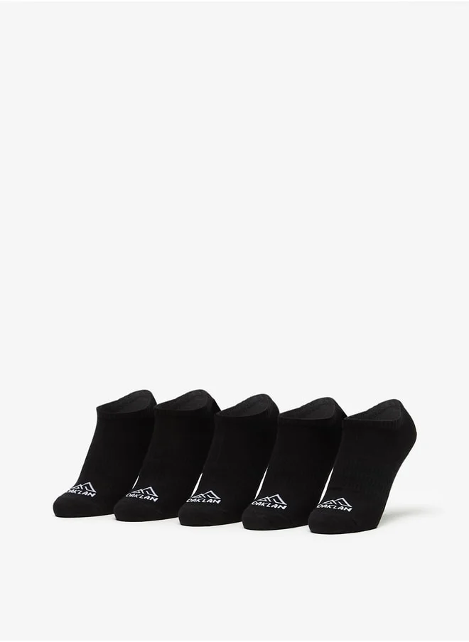 أوكلان Women's Logo Print Ankle Length Sports Socks - Set of 5