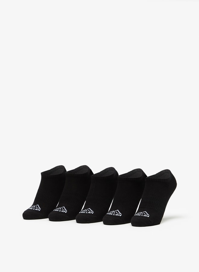 OAKLAN Women's Logo Print Ankle Length Sports Socks - Set of 5 - Image 1