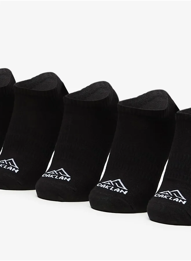 أوكلان Women's Logo Print Ankle Length Sports Socks - Set of 5