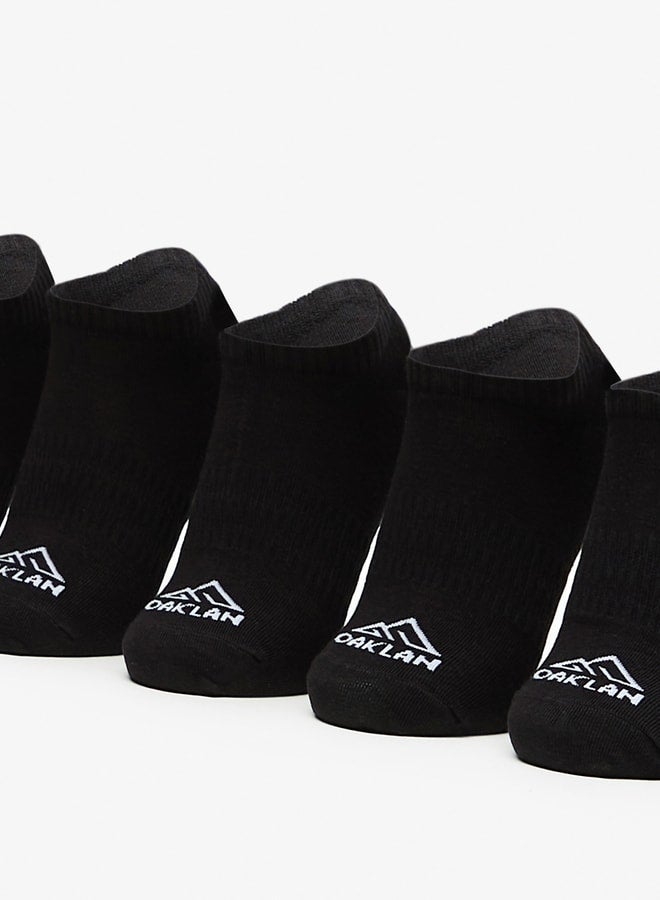 OAKLAN Women's Logo Print Ankle Length Sports Socks - Set of 5 - Image 2