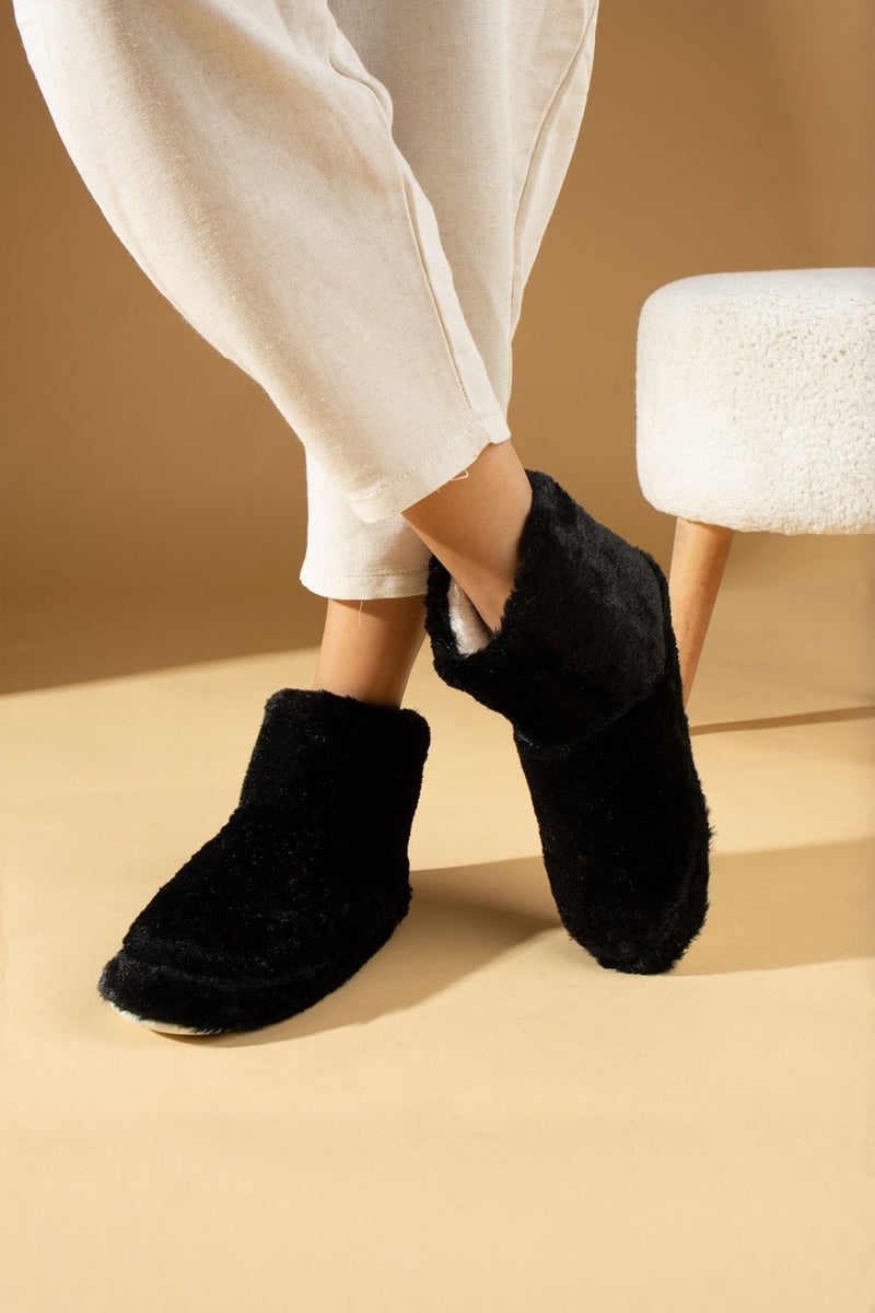 Pink Boots Comfortable Sole Plush Fabric Ankle Women's Home Boots Panduf CK-455-23