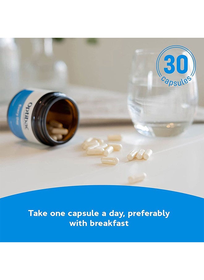 Digestive Probiotic Supplement With 5 Billion Bacterial Cultures And Fos Fibres 30 Capsules