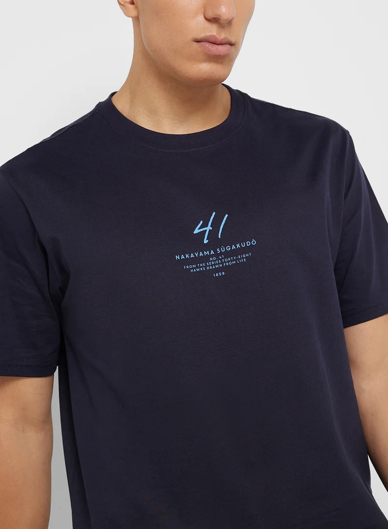JACK & JONES Graphic Print Crew Regular Fit Neck T-Shirt