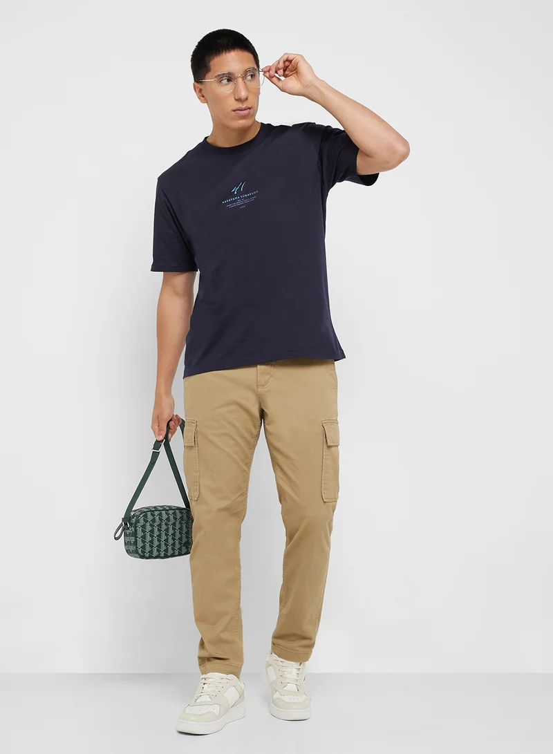 JACK & JONES Graphic Print Crew Regular Fit Neck T-Shirt