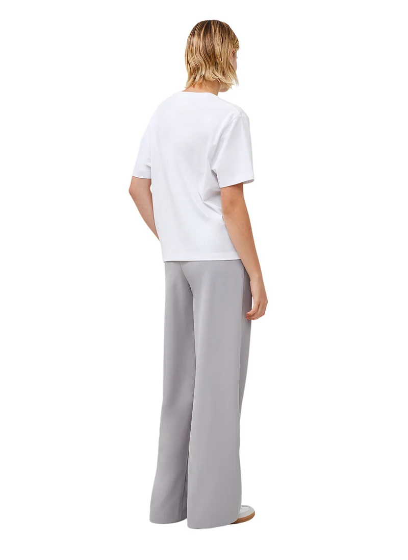 فرنش كونكشن Basic Regular Cotton Blend Round Neck T-Shirt