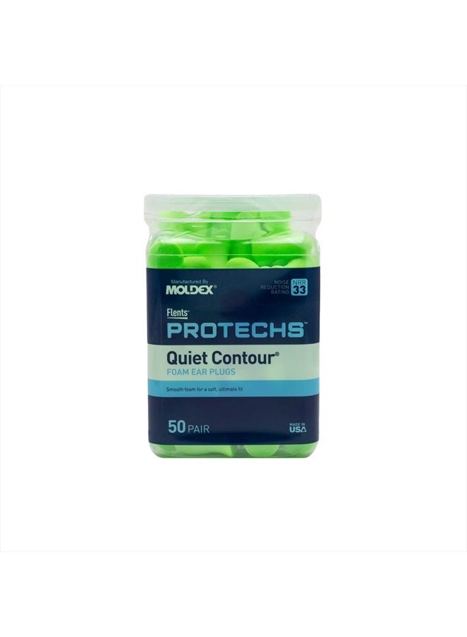 Flents Foam Ear Plugs, 50 Pair for Sleeping, Snoring, Loud Noise, Traveling, Concerts, Construction, & Studying, Contour to Ear, NRR 33, Clear, Made in the USA  - Image 2