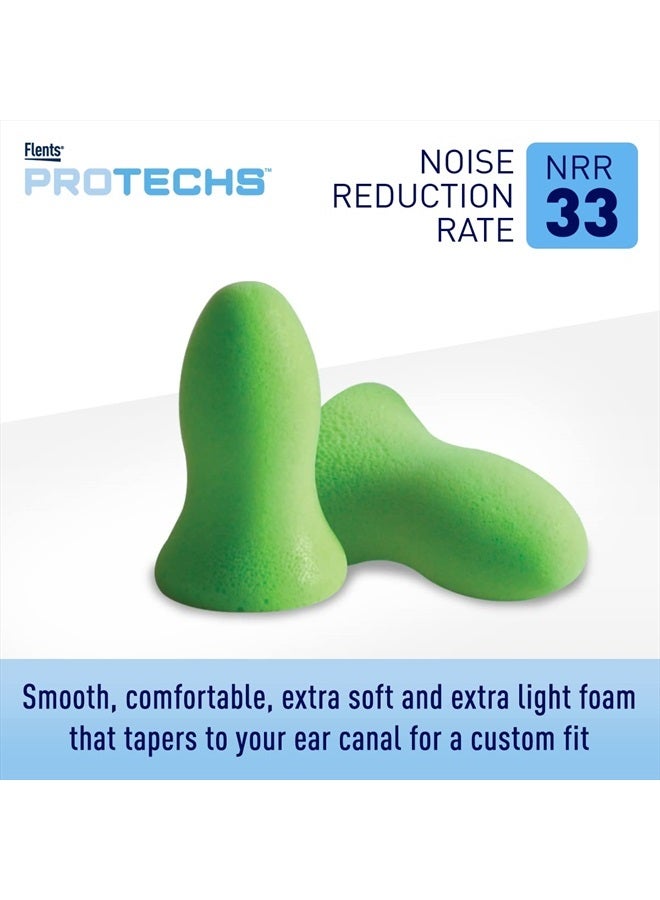 Flents Foam Ear Plugs, 50 Pair for Sleeping, Snoring, Loud Noise, Traveling, Concerts, Construction, & Studying, Contour to Ear, NRR 33, Clear, Made in the USA  - Image 4