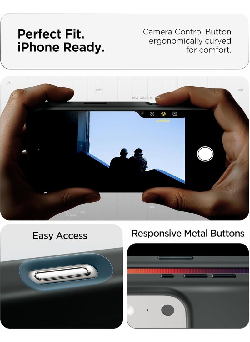 Spigen Silicone Fit MagFit for iPhone 17 PRO MagSafe Case Cover - Abyss Green - Image 4