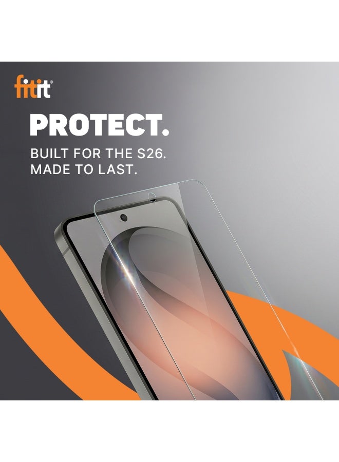Fitit Tempered Glass Screen Protector for Samsung S26 Ultra - 9H Hardness, HD Clarity, Fingerprint & Smudge Resistant, Case-Friendly - fitit - Image 2
